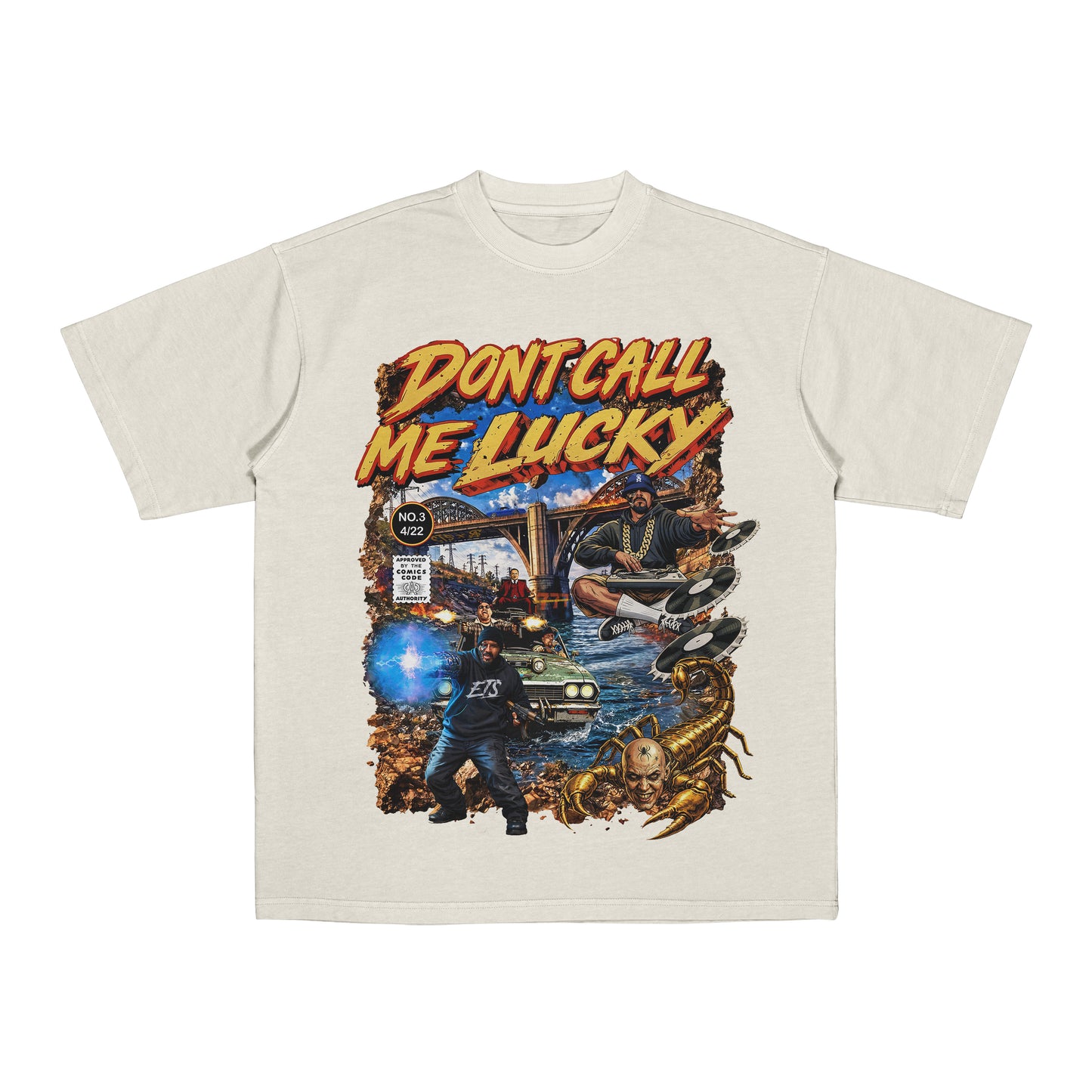 DCML "COMIC" Heavyweight Tee - Cream