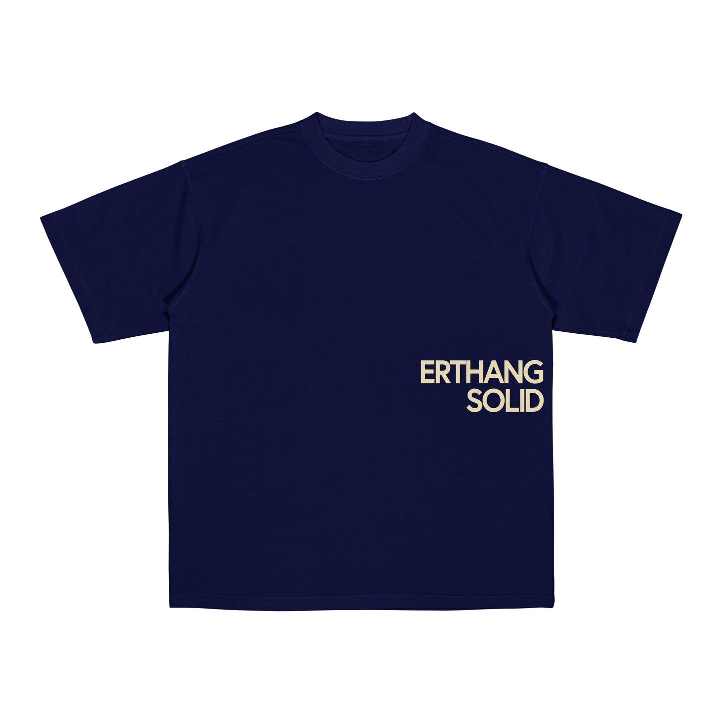 STAY SOLID "JANKY GOLD" Heavyweight Tee - Navy/Cream