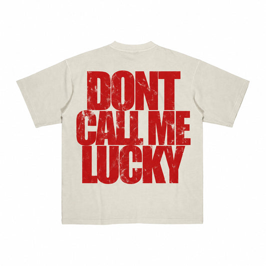 DCML "ACE BOOGIE" Heavyweight Tee - Cream/Red