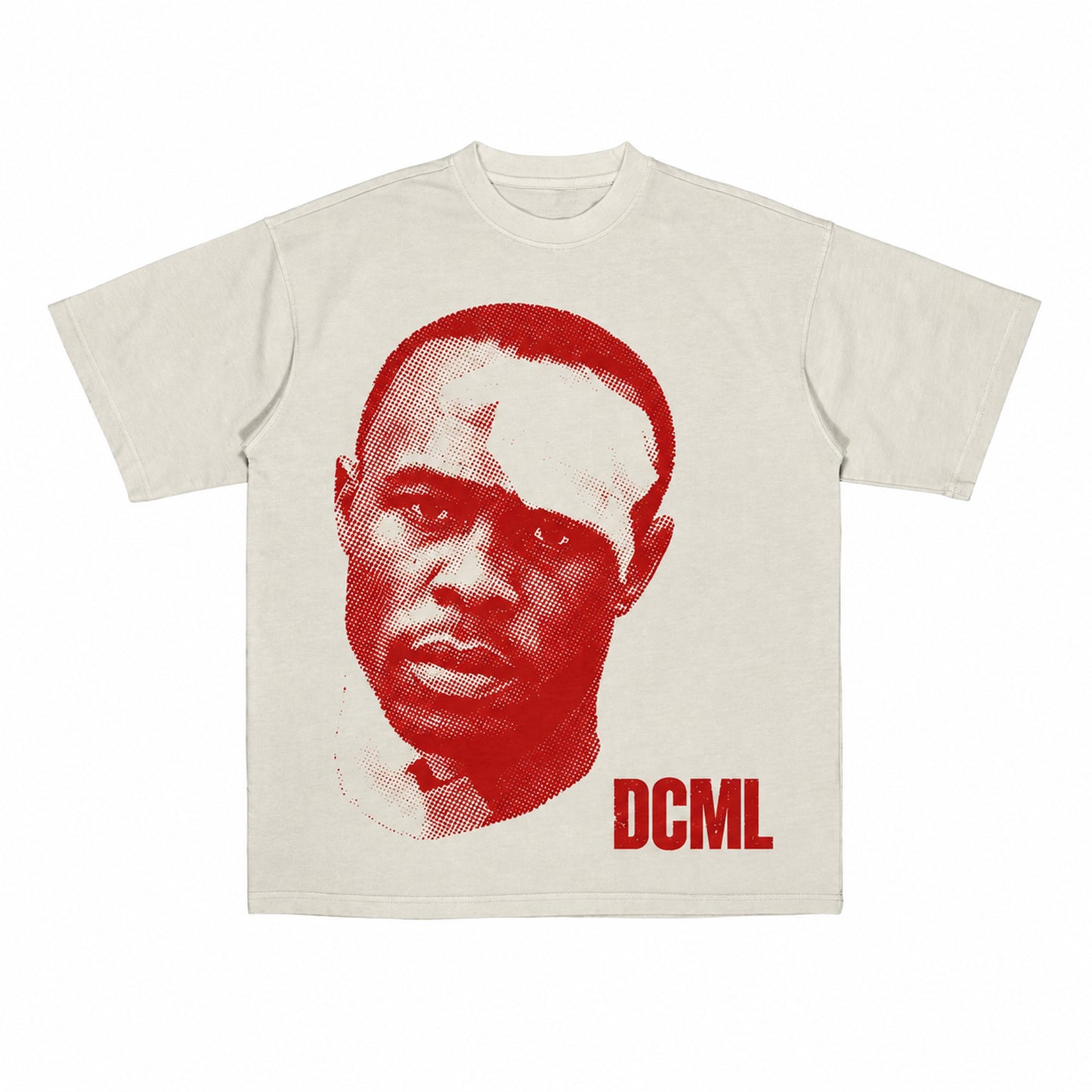 DCML "ACE BOOGIE" Heavyweight Tee - Cream/Red