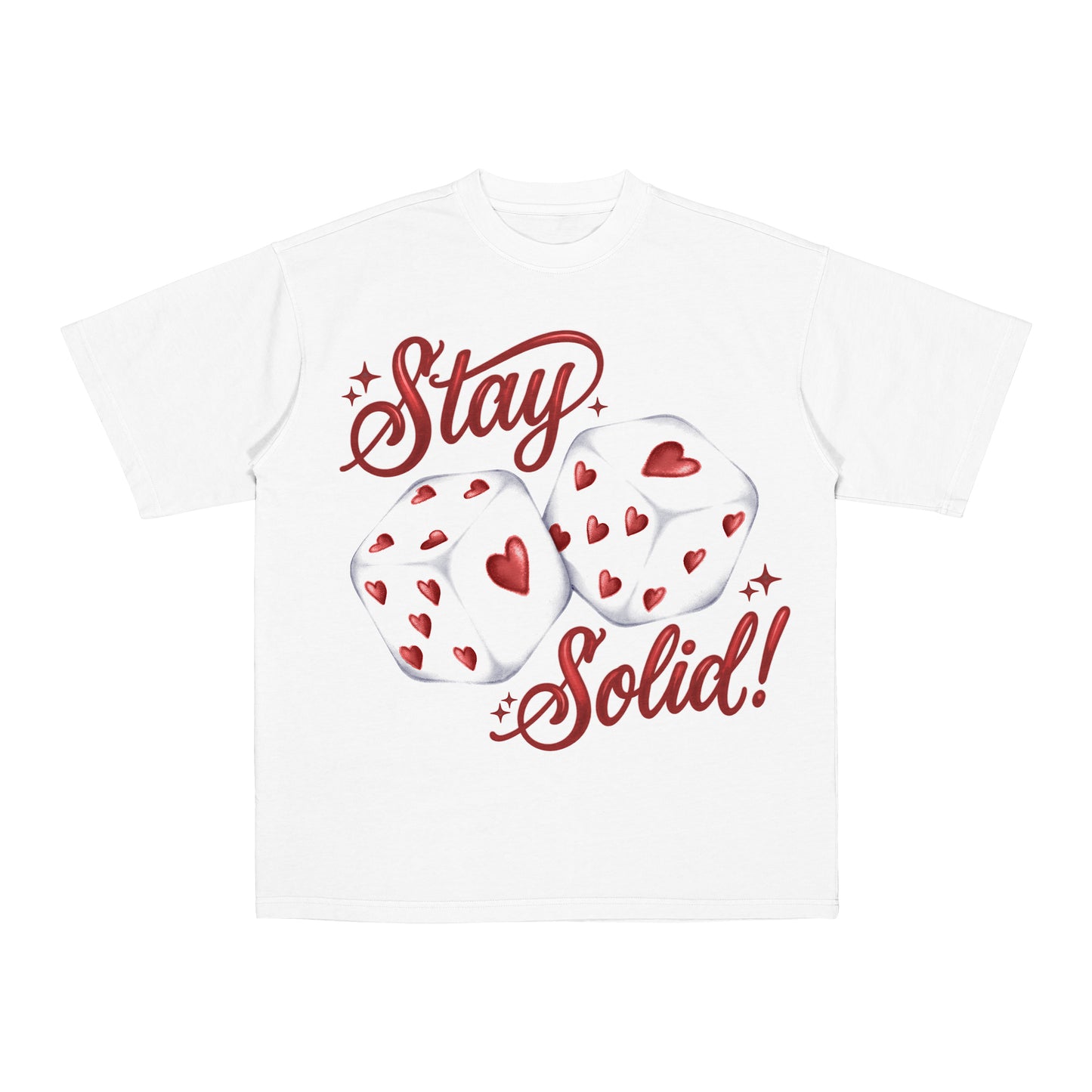 RED "STAY SOLID" VALENTINES TEE